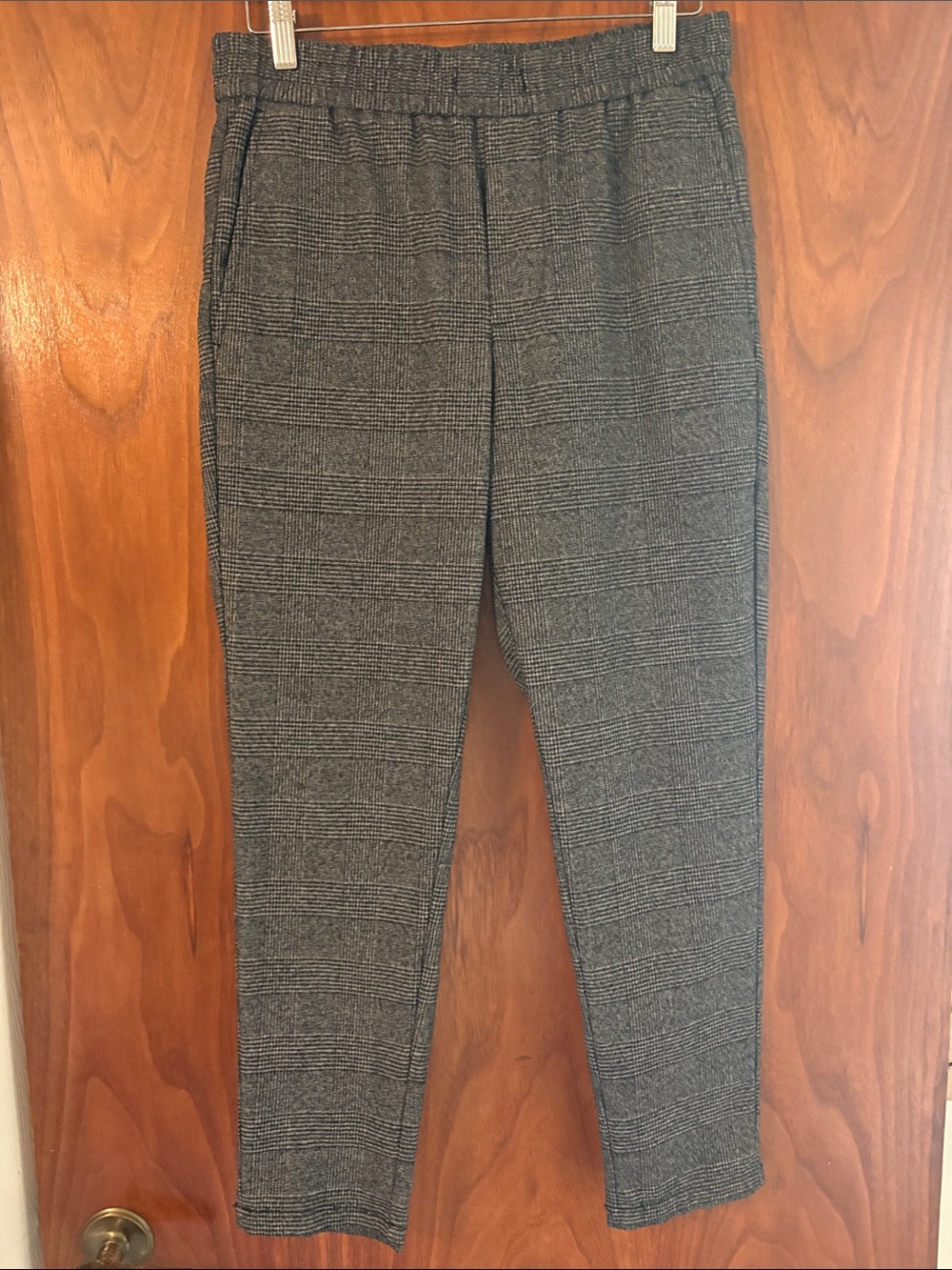 Only Sons men’s Gray Checked Stretch Jogger Pants